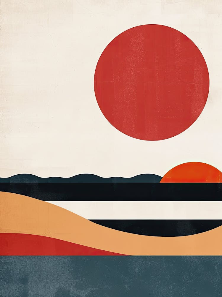 Sunset On The Beach, Scandinavian Simplicity