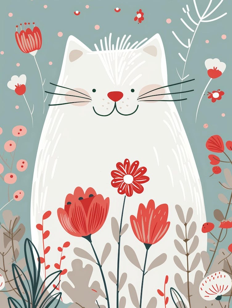 Chat dans les Fleurs 9