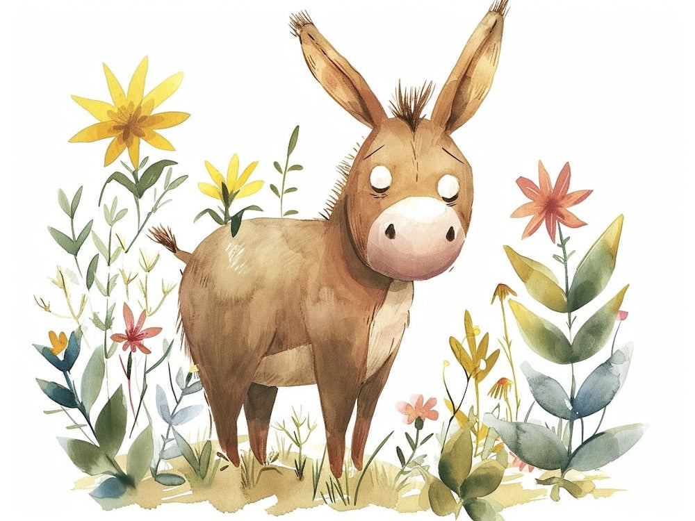 Little Floral Donkey 2