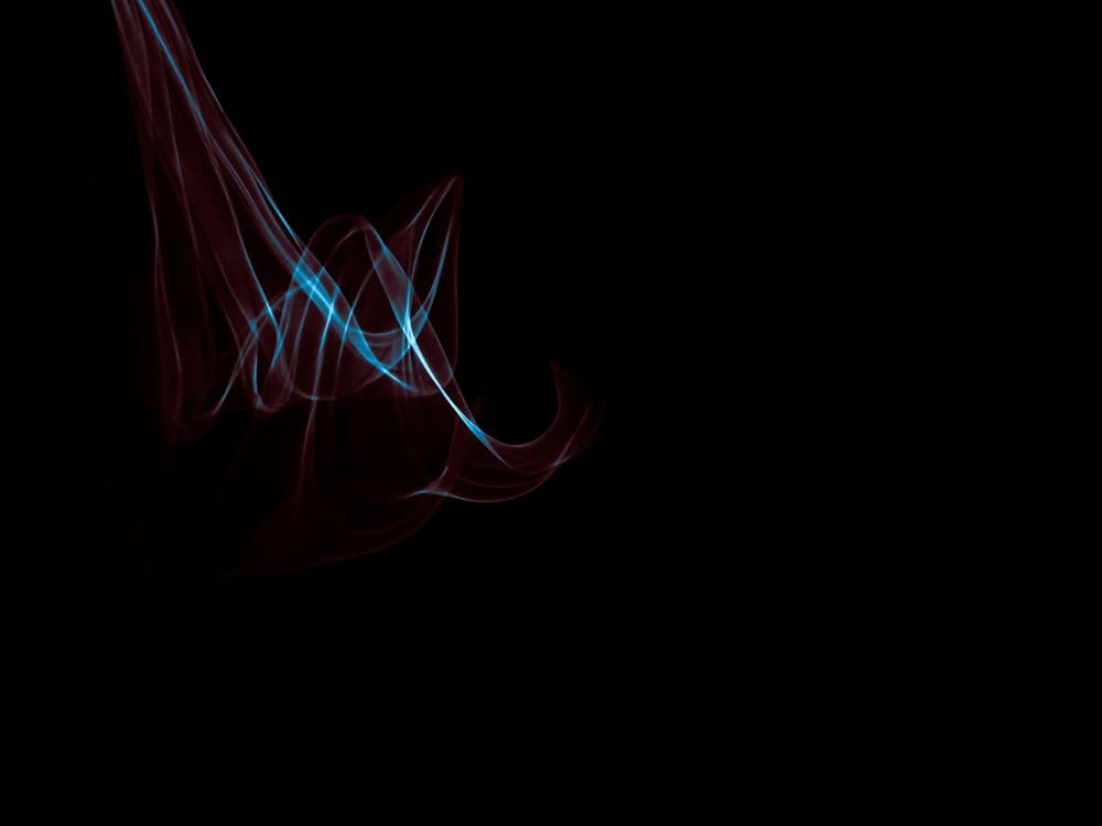 Glowing Abstract Curved Blue And Red Lines 15