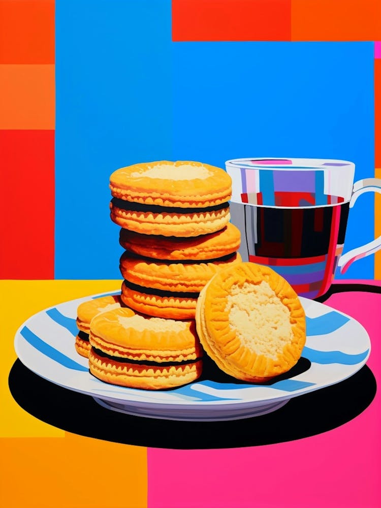 Tea & Biscuits Retro Geometric