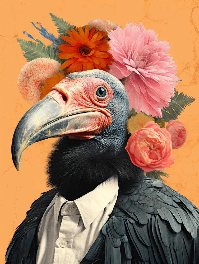 Bird With A Flower Crown California Condor 2