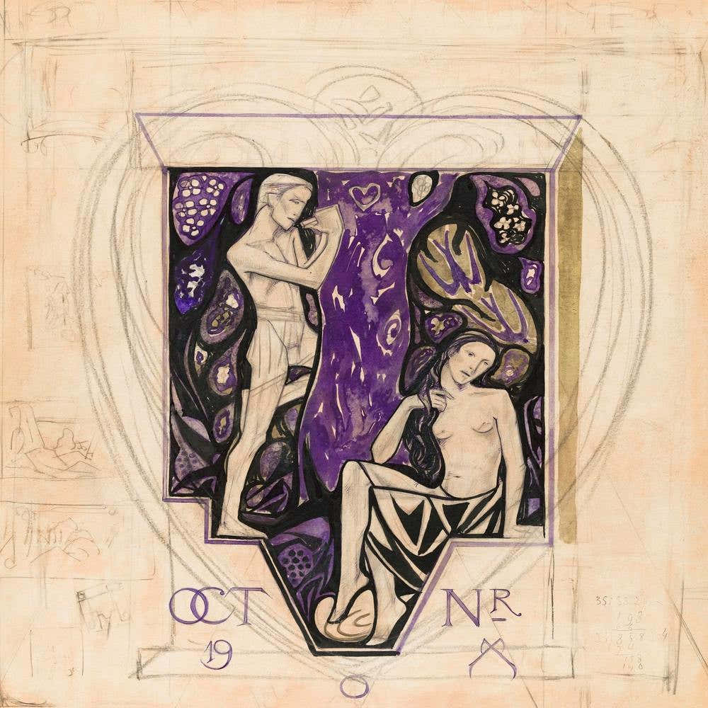 Design For Cover Woodcutter S Number Of Wendingen (1878–1938), Richard Roland Holst