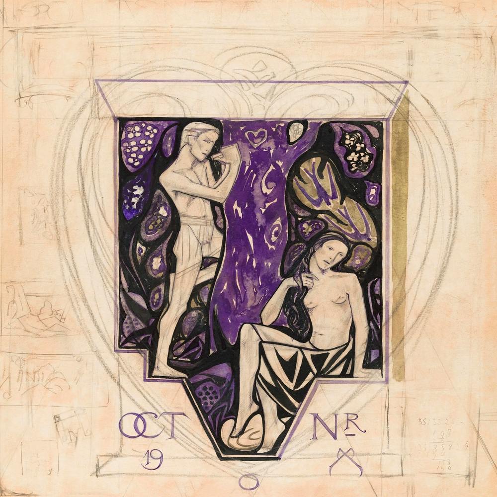 Design For Cover Woodcutter S Number Of Wendingen (1878–1938), Richard Roland Holst