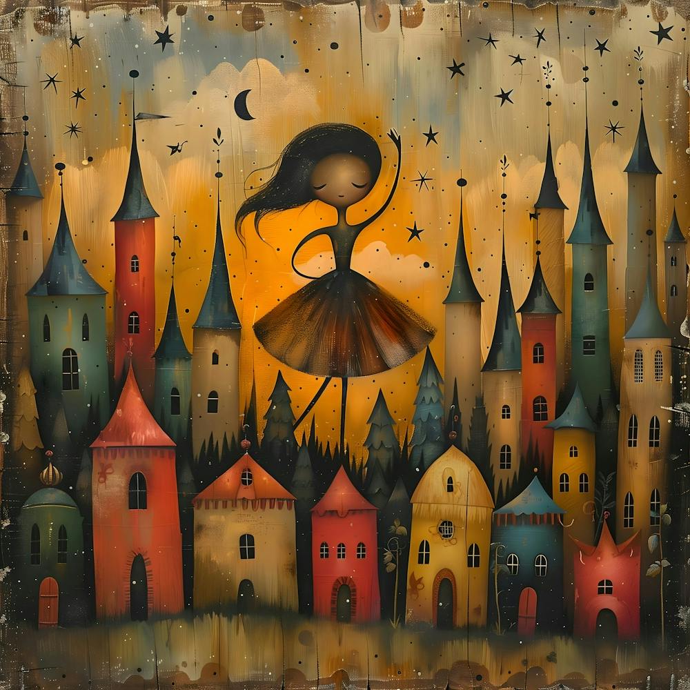 Dancer In The City, Naïf, Whimsical, Folk, Minimalistic