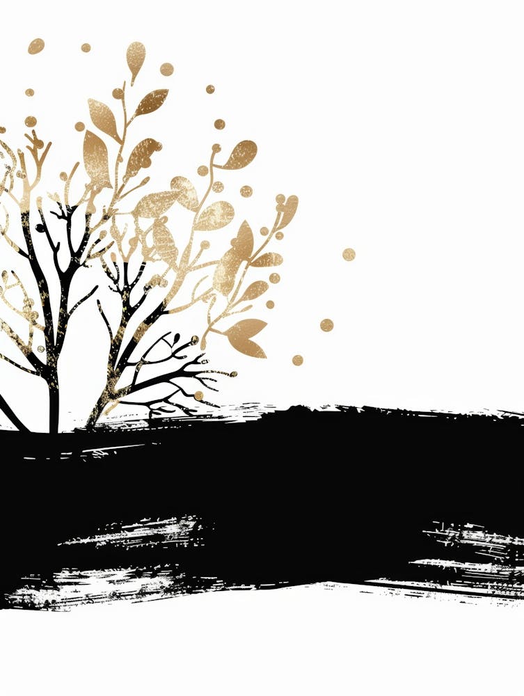 Gold And Black Tree