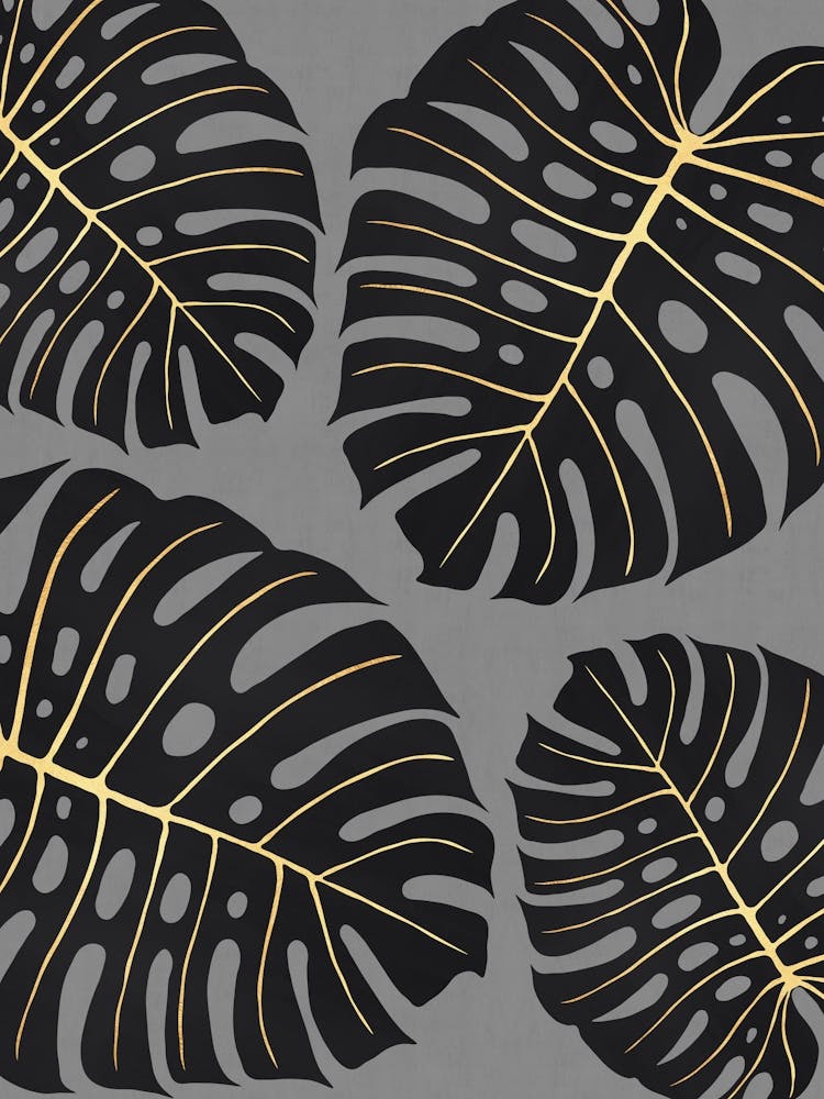 Black and gold leaves 2