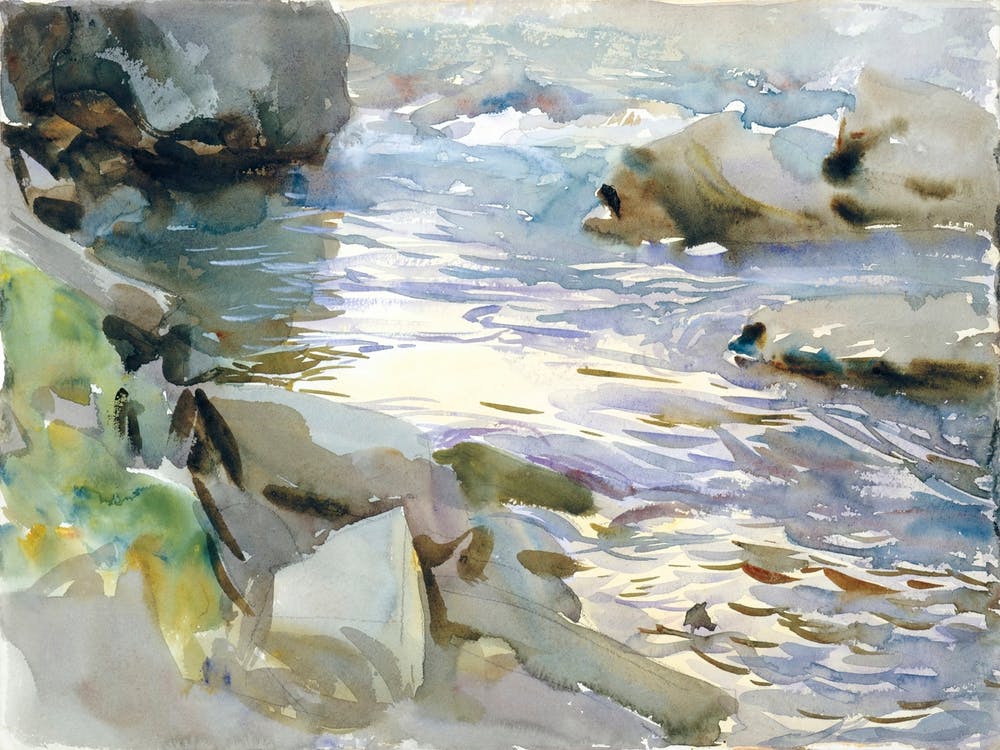 Stream And Rocks, John Singer Sargent