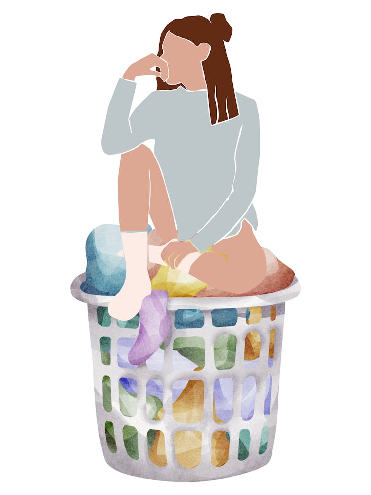 Art print, wallart, laundry basket..211