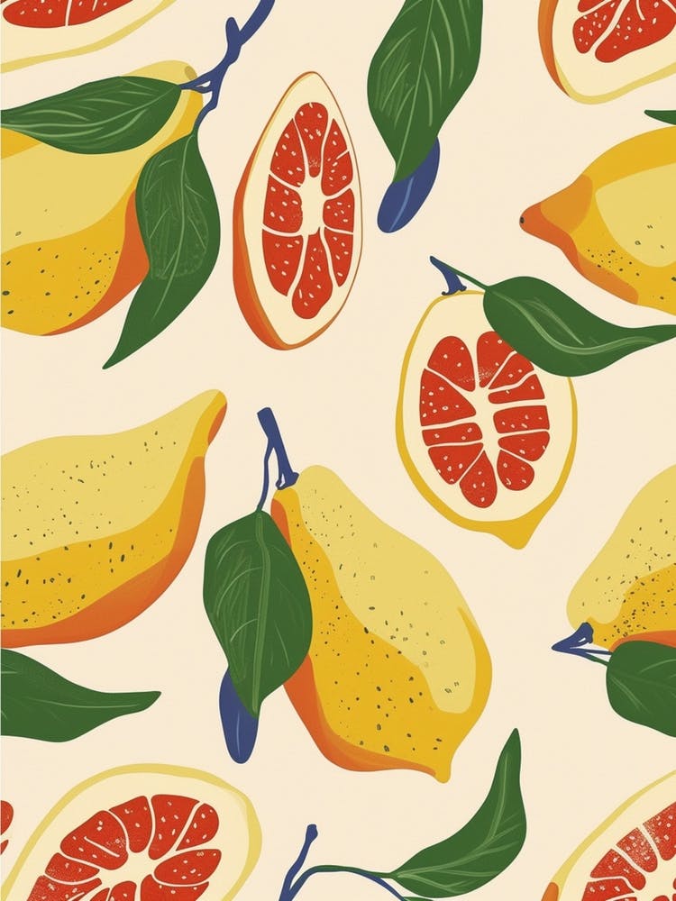 Citrus Fruit Abstract Illustration 1