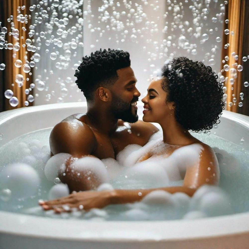 Couple In A Bubble Bath 2