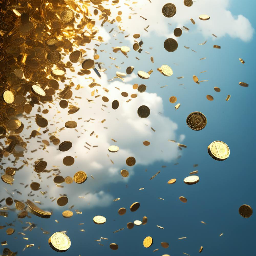 Gold Coins Falling From The Sky