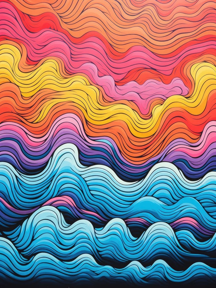 Waves At Sunset