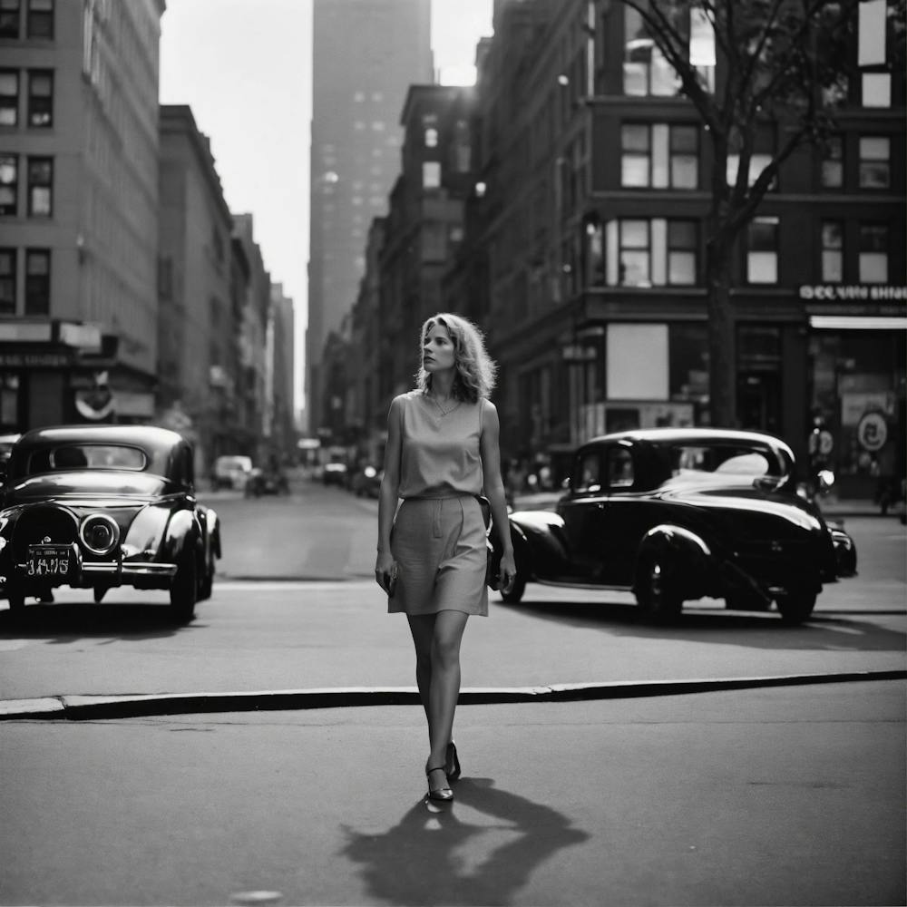 Woman Walking Down The Street