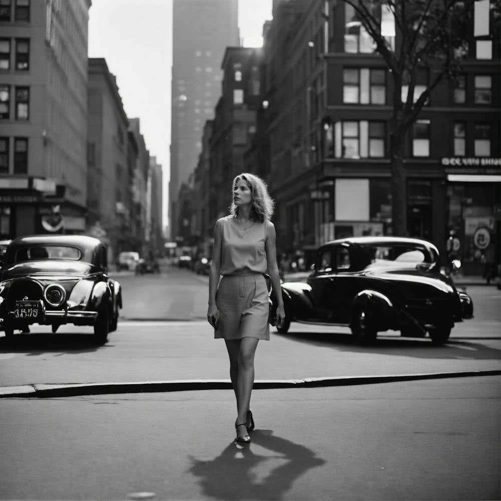 Woman Walking Down The Street