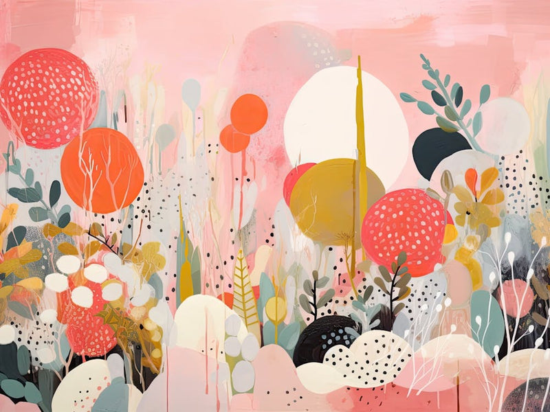 Blush Pink Preppy Abstract