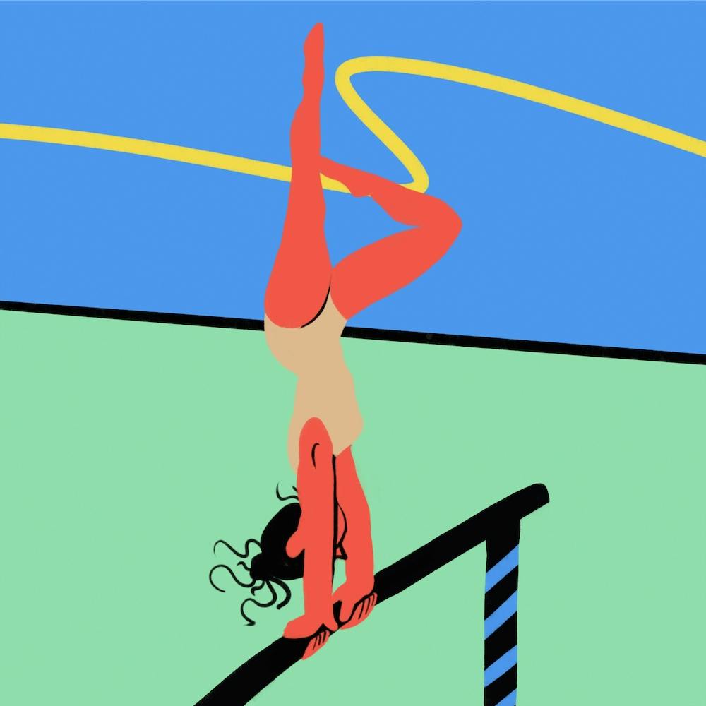 Gymnast Girl Square