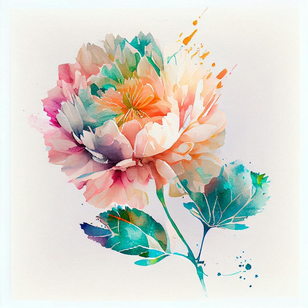 Watercolor Flower Abstract 12