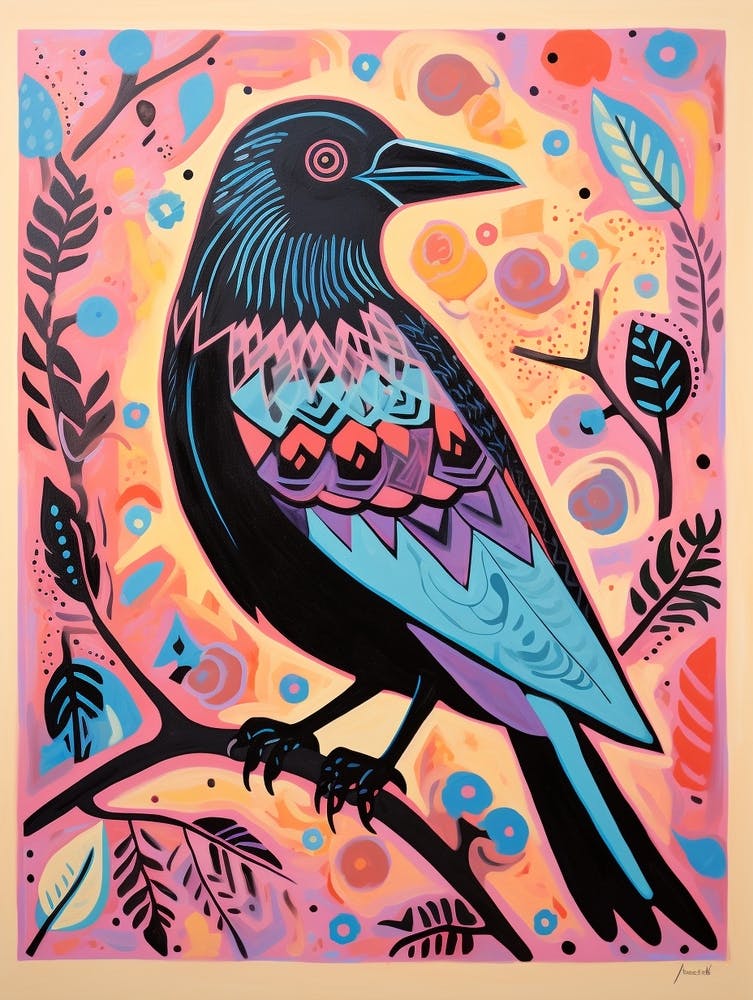 Pink Scandi Raven 1
