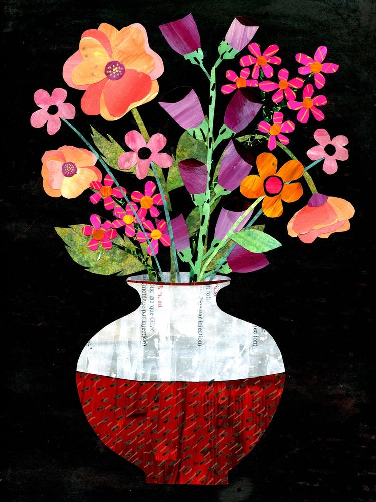 Vibrant Flowers For Dark Days Black
