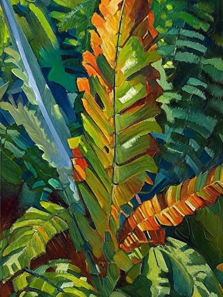 Sword Fern Cézanne Style