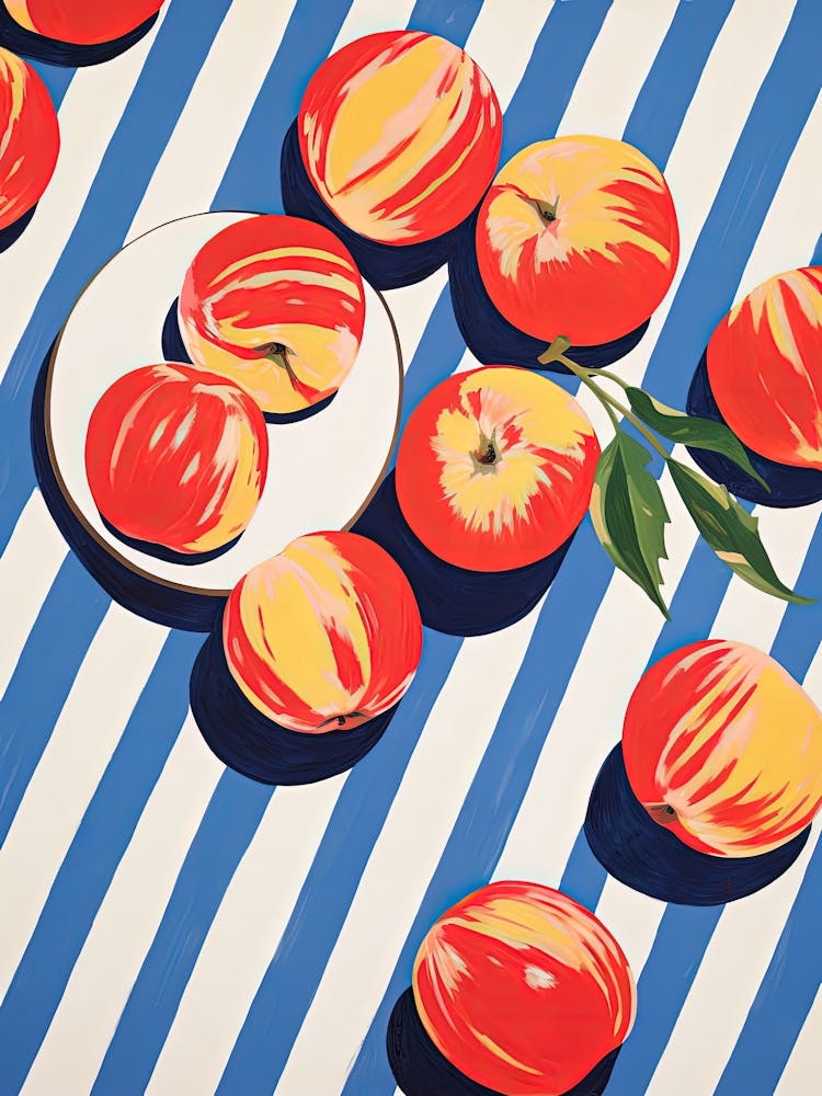 Nectarines Fruit Summer Illustration 1