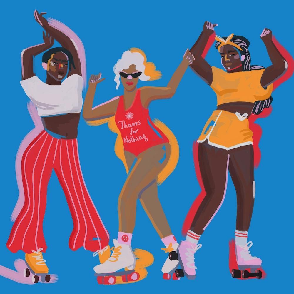 Roller Skaters 3 Square