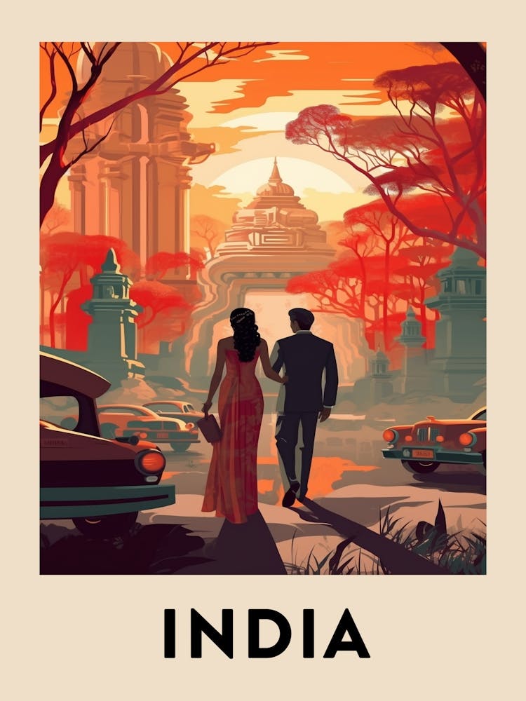 Vintage Travel Poster India 4