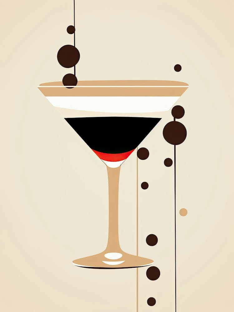 Mid Century Modern White Russian Floral Infusion Cocktail 1