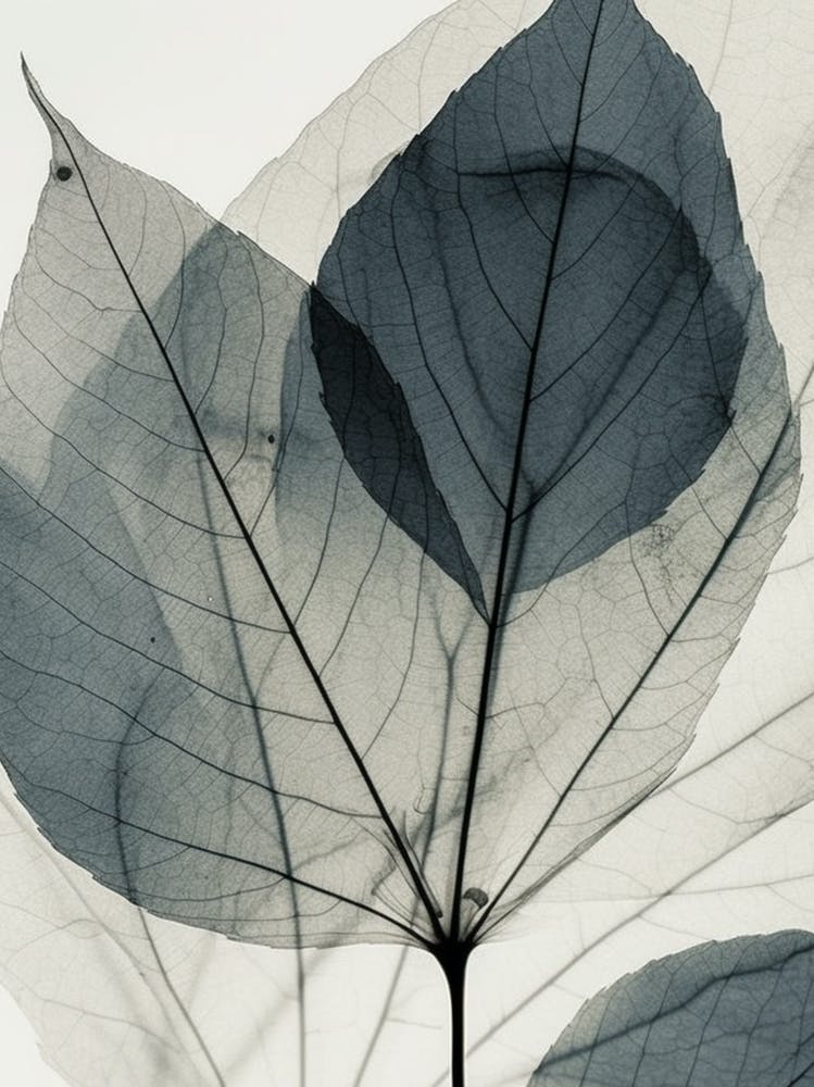 Black White Leaf Image