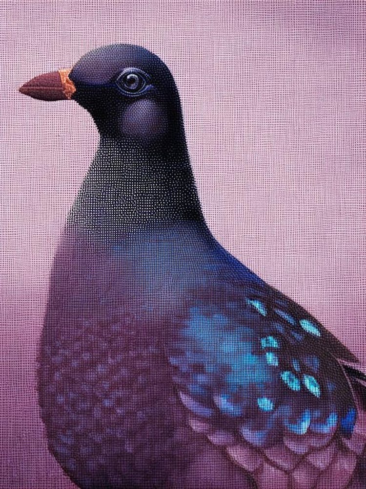 Pigeon Pointillism Bird