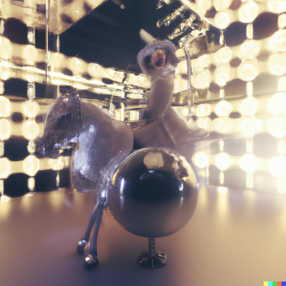 AI Digital Art |Club Reni - Woman On Metallic Horse| Wilfredo x DALL-E