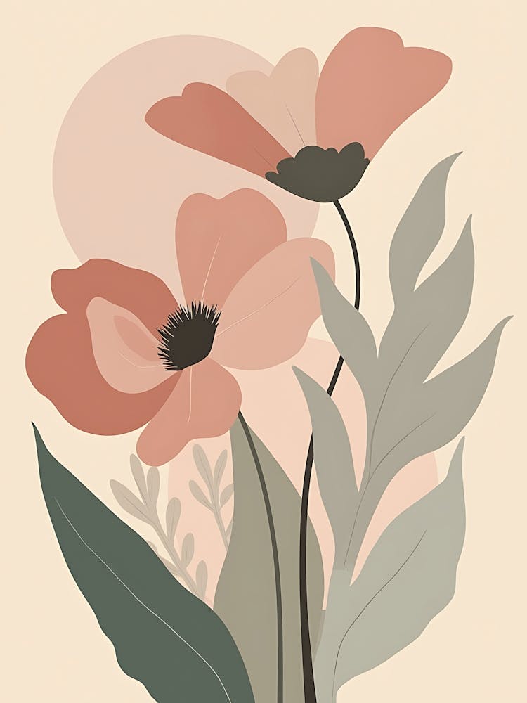 Soft Neutral Floral Aesthetic