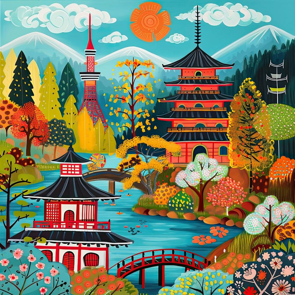 Kids Travel Illustration Japan 2