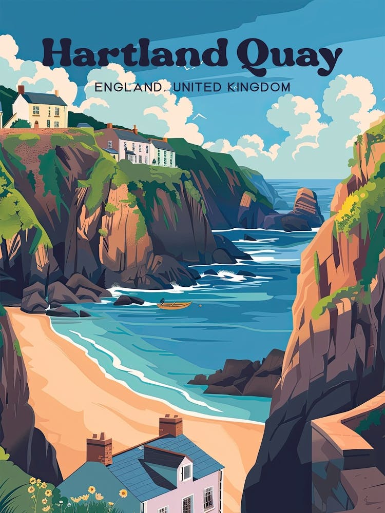 Hartland Quay Pga Championship Travel Art
