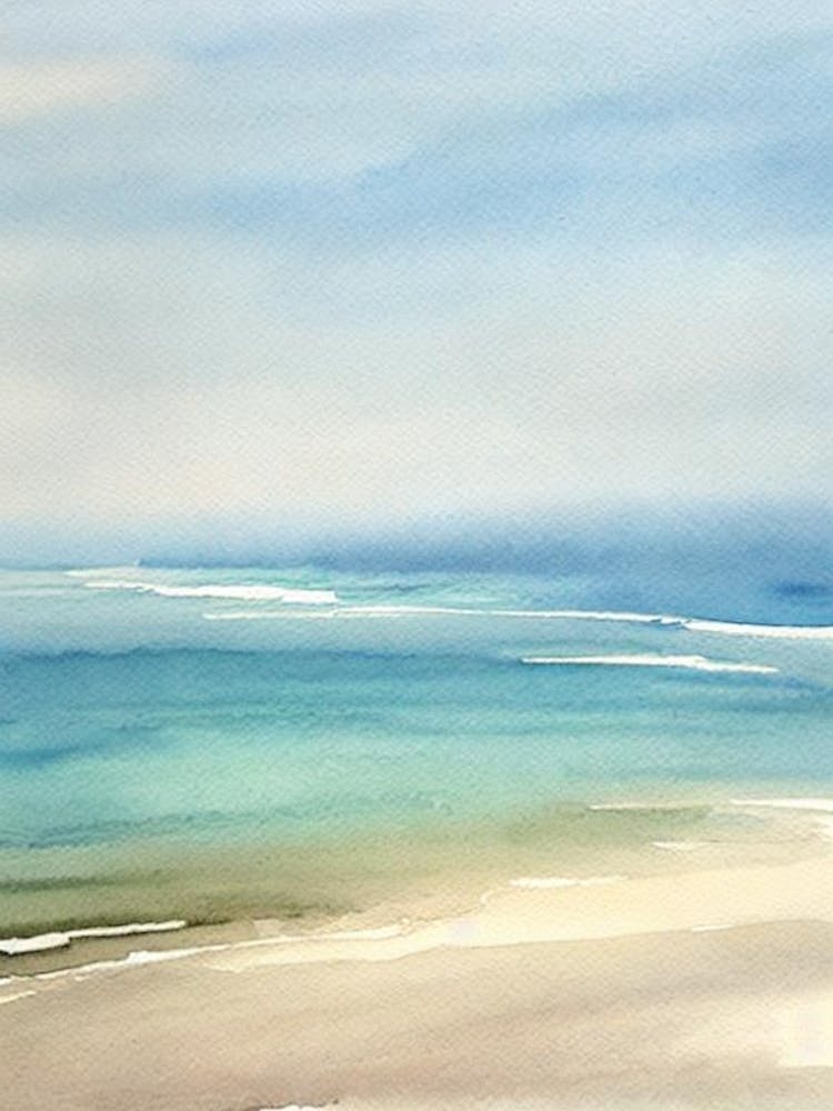 Saunton Sands Beach, Devon Watercolour