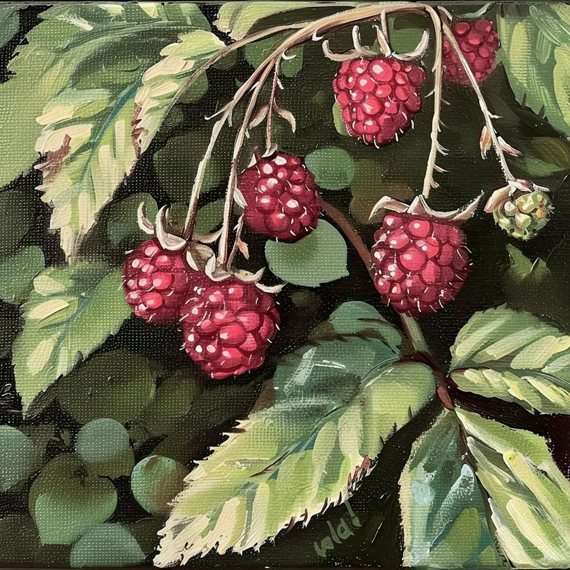 Raspberries Fairycore Painting 2