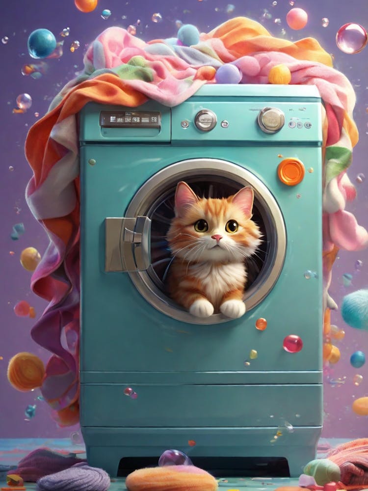 Cat In Washing Machine 2