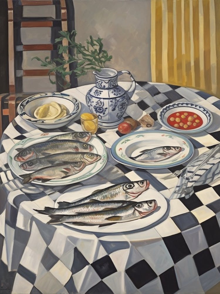 Sardines Still Life Painting