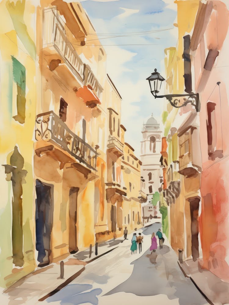Catania, Italy Watercolour Streets 4