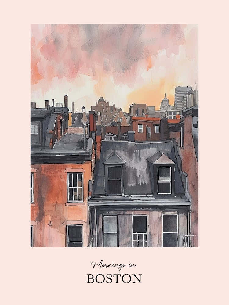 Mornings In Boston Rooftops Morning Skyline 4