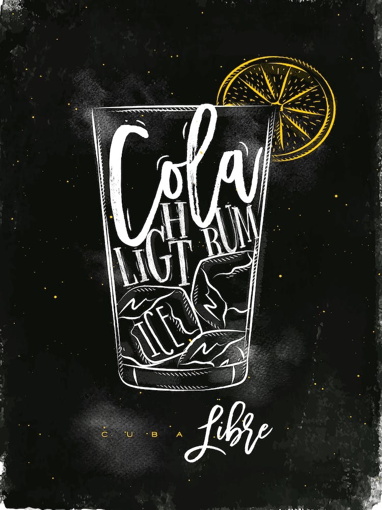 Cuba Libre Chalk Cocktail