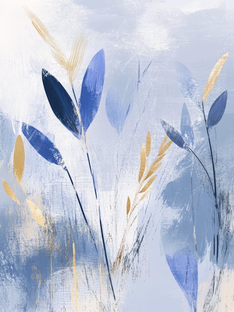 Blue And Gold Canvas Print 4