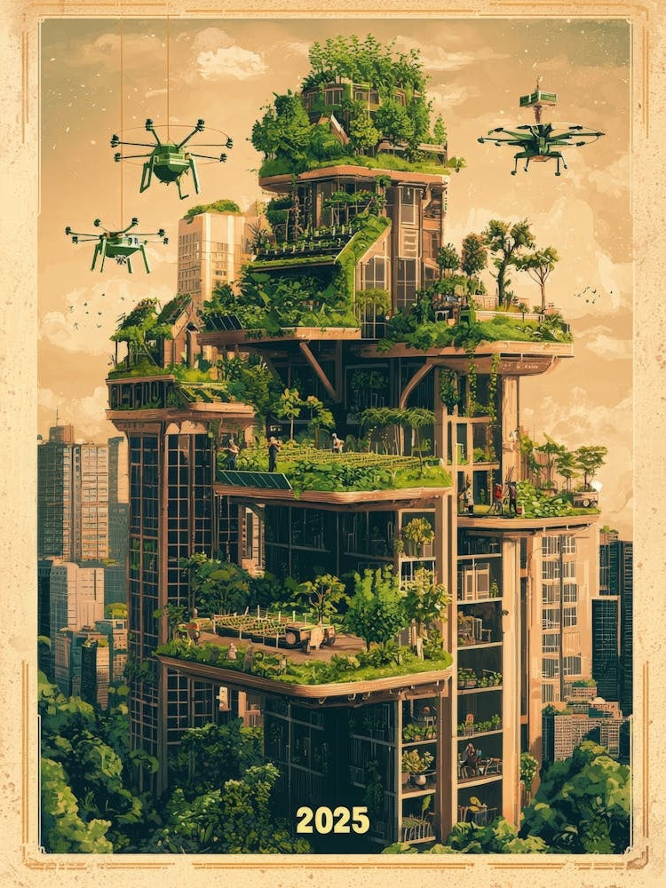 Aihrgdesign A Visionary Poster Depicting Green Skyscrapers An 836ef218 D80f 4594 Ba36 8bd2ab51ac42 1