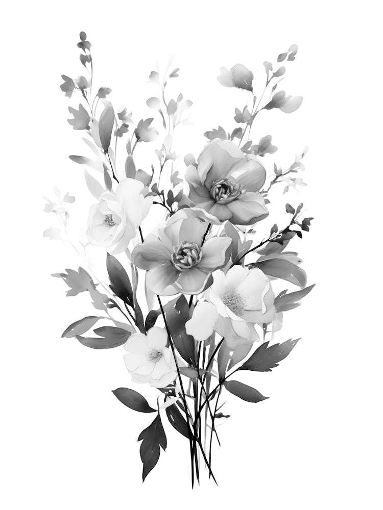 Black And White Flowers 53