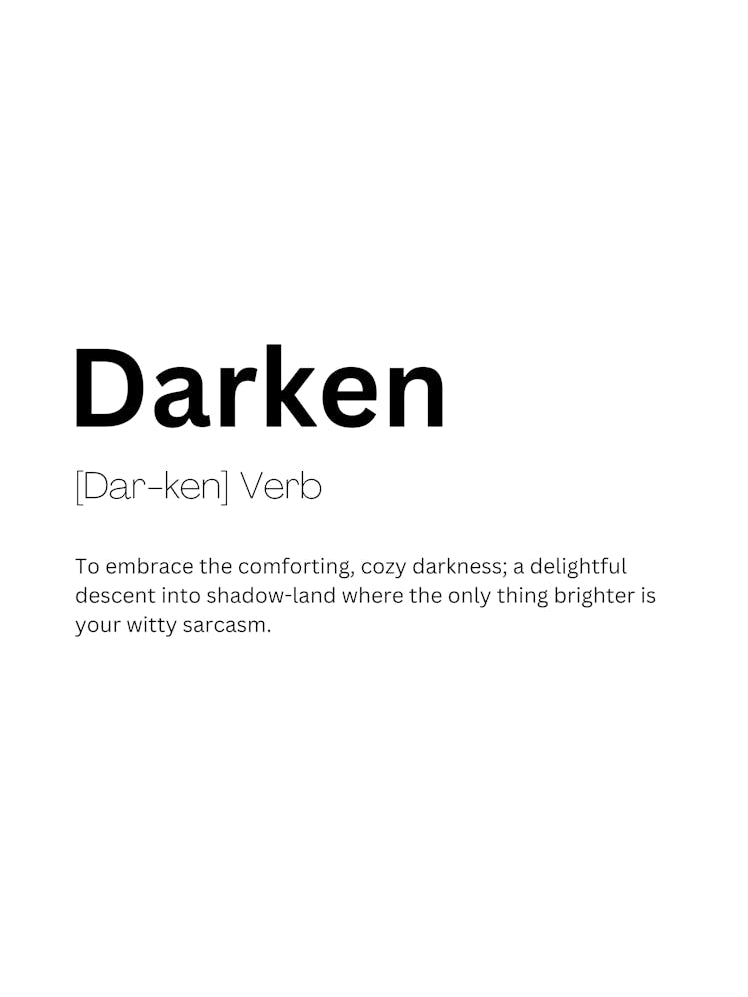 Darken Definition Meaning