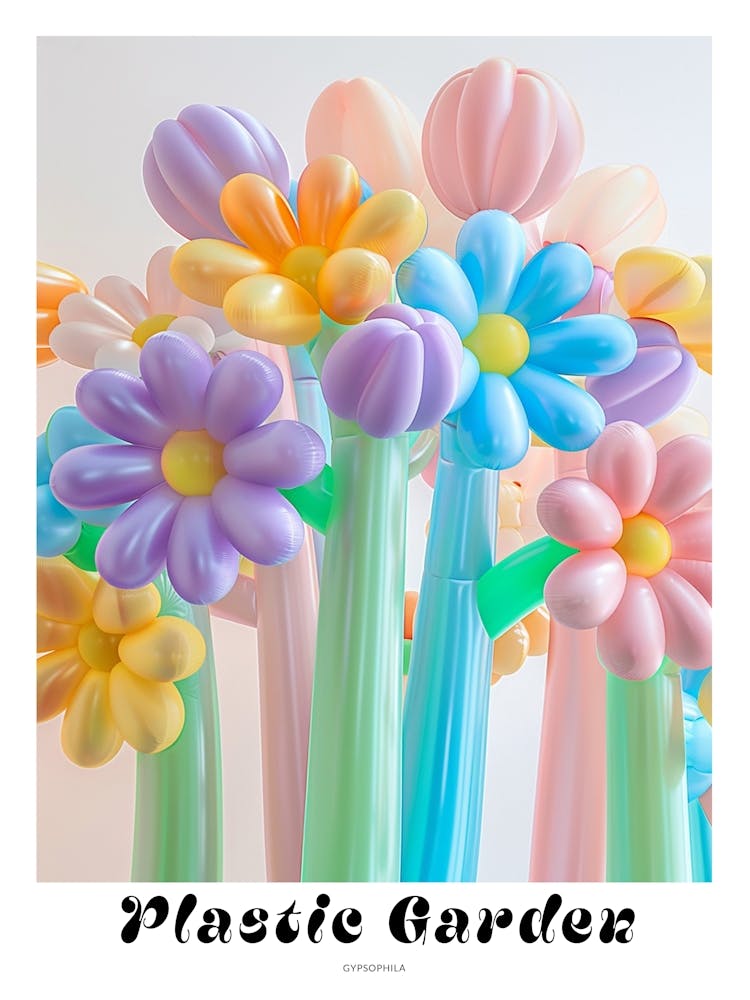 Dreamy Inflatable Flowers Poster Gypsophila
