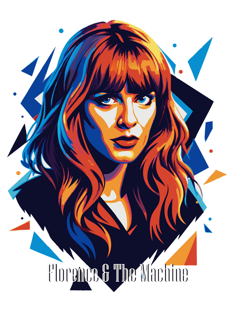 Florence & The Machine 02 Portrait Music Icon Style WPAP Pop Art
