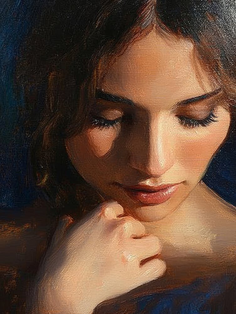 Woman With Her Eyes Closed