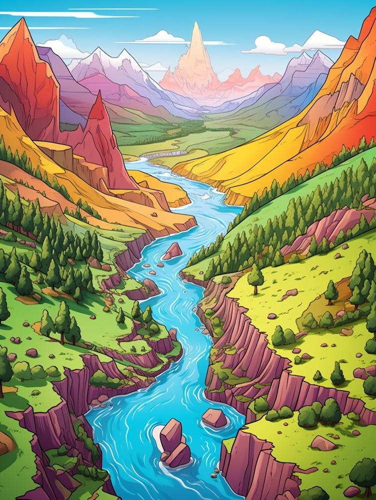 Plateau River Basins Cartoon 1